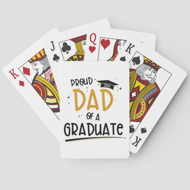 Proud Dad of a Graduate Playing Cards (Back)