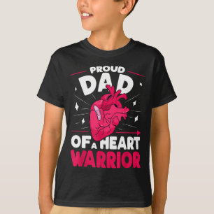 Proud Dad Of A Heart Warrior Heart Health Awarenes T-Shirt