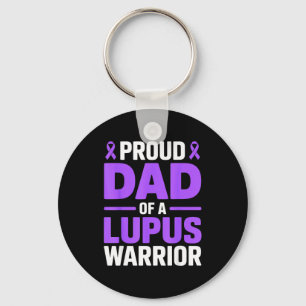 Proud dad of a lupus warrior fighter sle awareness keychain