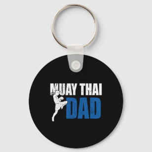 Proud Dad Of A Muay Thai Fighter Father Gift Idea Keychain
