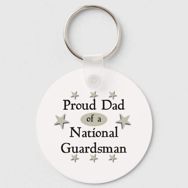 Proud Dad of a National Guardsman Keychain (Front)