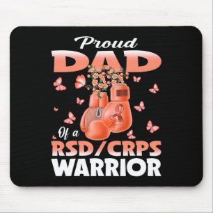 Proud Dad Of A Rsd Crps Warrior Awareness Boxing G Mouse Pad