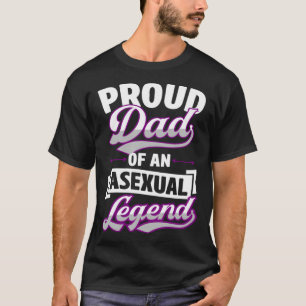 Proud Dad Of An Asexual Legend Cute  Ace Proud Par T-Shirt