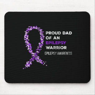 Proud Dad Of An Epilepsy Warrior Epilepsy Awarenes Mouse Pad