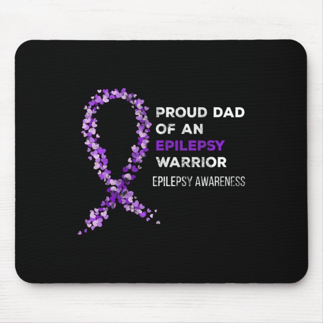 Proud Dad Of An Epilepsy Warrior Epilepsy Awarenes Mouse Pad (Front)
