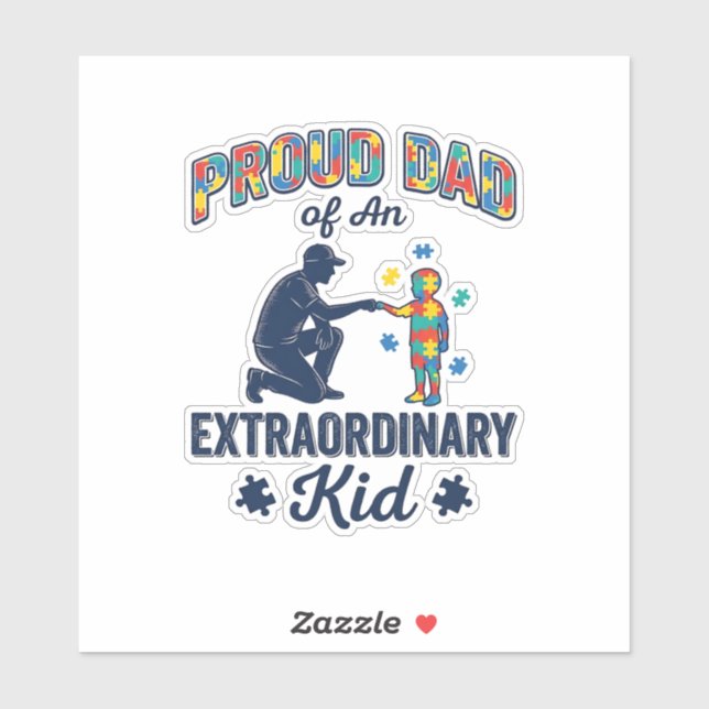 Proud Dad of an Extraordinary Kid Autism Vector De (Sheet)