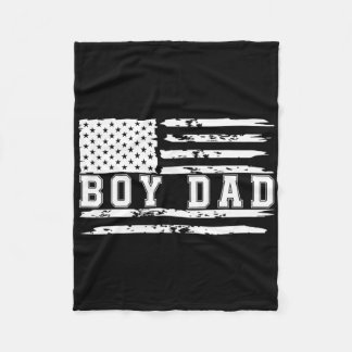 Proud Dad Of Boy Father Of Boys For Dad Xmas Fathe Fleece Blanket