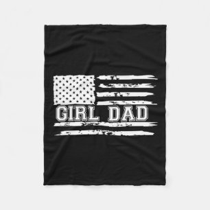 Proud Dad Of Girls Father Of Girls For Dad Xmas Fa Fleece Blanket