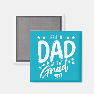 Proud Dad of the Grad Custom Year Keepsake Magnet