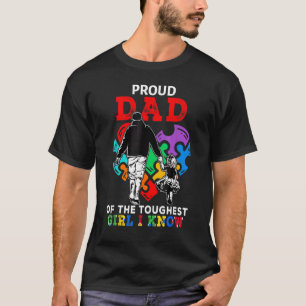 Proud Dad Of The Toughest Girl I Know Cute Puzzle  T-Shirt