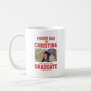 Proud dad parent of student of class of 2025 coffee mug