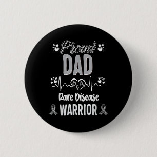 Proud Dad Rare Disease Warrior Awareness Ribbon Ze 2 Inch Round Button