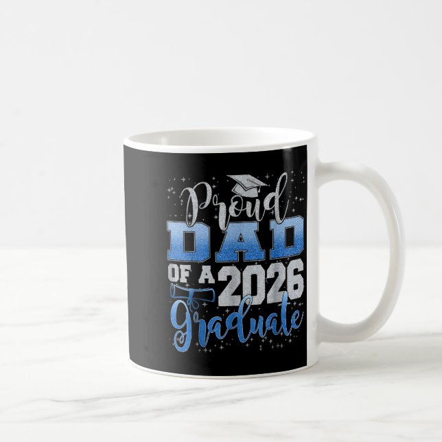 Proud Dad Senior 2026 Class Graphic Art Coffee Mug (Right)