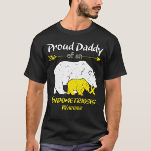 Proud Daddy Bear Endometriosis Awareness T-Shirt