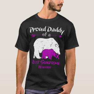 Proud Daddy Bear Rett Syndrome Awareness T-Shirt