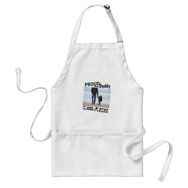 proud daddy of a class personalized modern standard apron (Front)