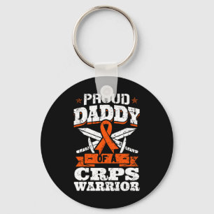 Proud Daddy Of A CRPS Warrior RSD Awareness Ribbon Keychain