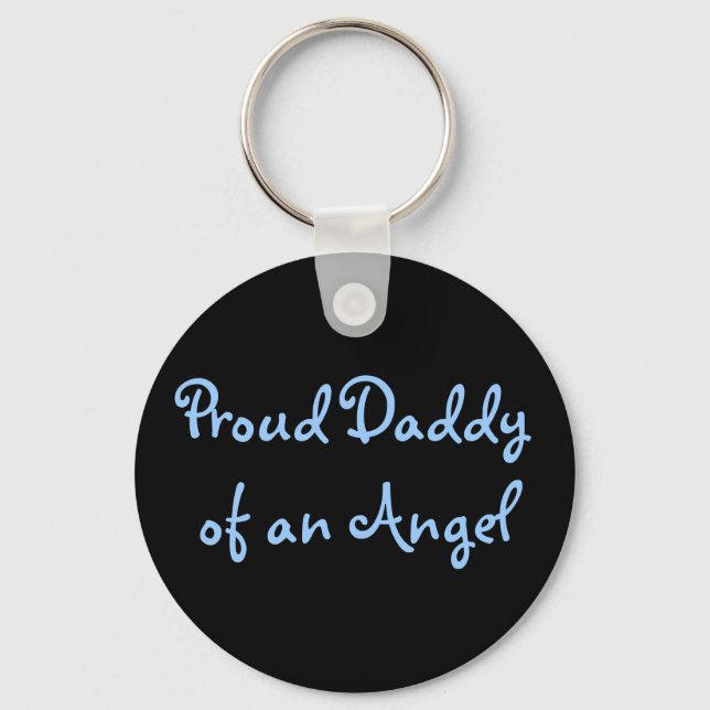 Proud Daddy of an Angel Keychain (Front)