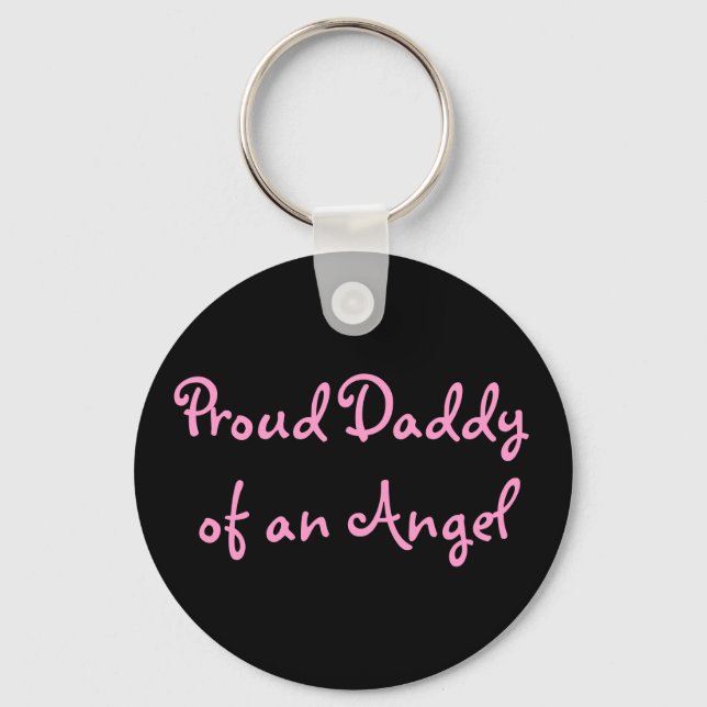 Proud Daddy of an Angel Keychain (Front)