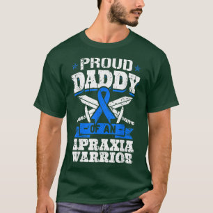 Proud Daddy Of An Apraia Warrior Blue Awareness Ri T-Shirt