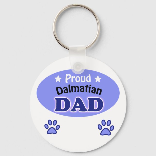 Proud Dalmatian Dad Keychain (Front)