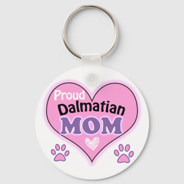 Proud Dalmatian Mom Keychain (Front)