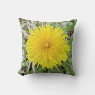 Proud Dandelion Flower. Throw Pillow