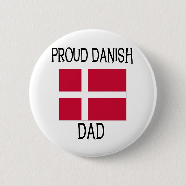 Proud Danish Dad 2 Inch Round Button (Front)
