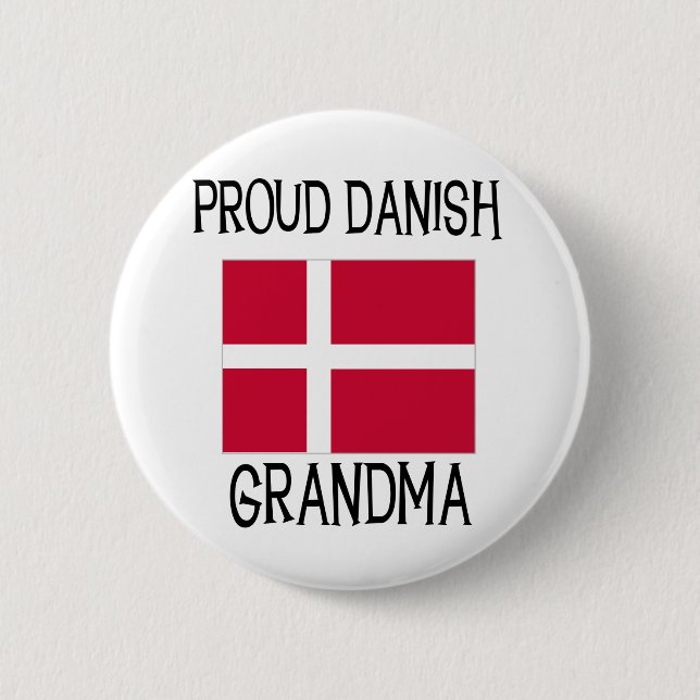 Proud Danish Grandma 2 Inch Round Button (Front)