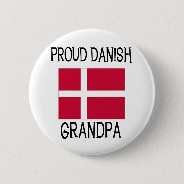 Proud Danish Grandpa 2 Inch Round Button (Front)