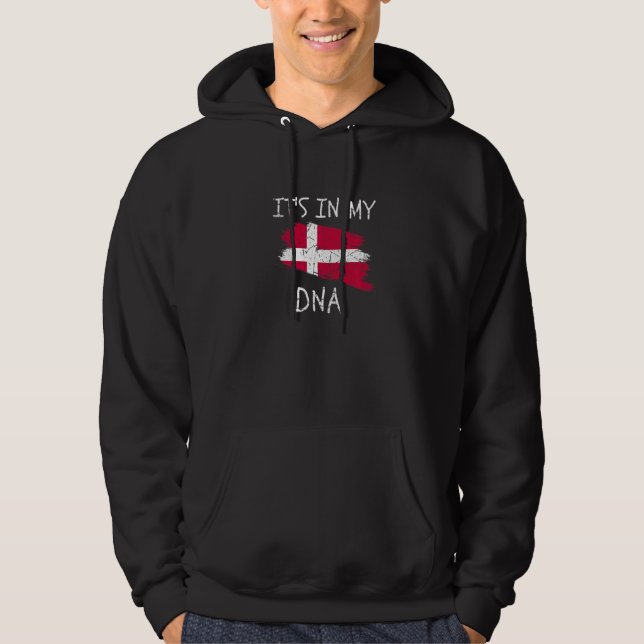 Proud Danish Pride Flag It's in my DNA Denmark   Hoodie (Front)