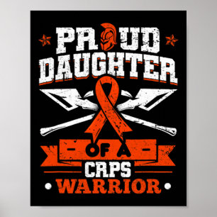 Proud Daughter Of A Crps Warrior Month Orange Ribb Poster