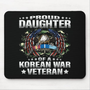Proud Daughter Of A Korean War Veteran Military Ve Mouse Pad