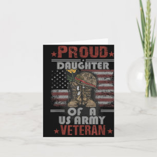 Proud Daughter Of A Us Army Veteran Card