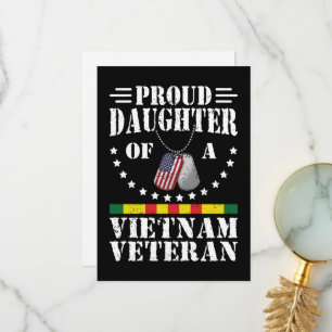 Proud Daughter Of A Vietnam Veteran Patriotic Gift Thank You Card