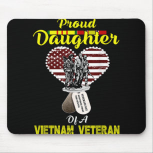 Proud Daughter Of A Vietnam Veteran T Shirt _ Vete Mouse Pad