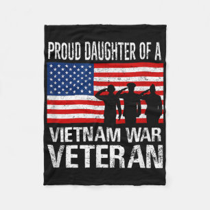 Proud Daughter Of A Vietnam War Veteran  Fleece Blanket
