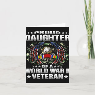 Proud Daughter Of A World War 2 Veteran Military V Card