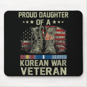 Proud Daughter Of Korean War Veteran Us Family Mat Mouse Pad