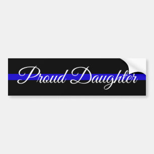 PROUD DAUGHTER POLICE BUMPER STICKER