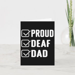 Proud Deaf Dad Asl Hand Gesture Deaf Awareness Card