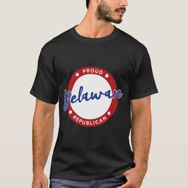 Proud Delaware Republican Oversized T-Shirt (Front)