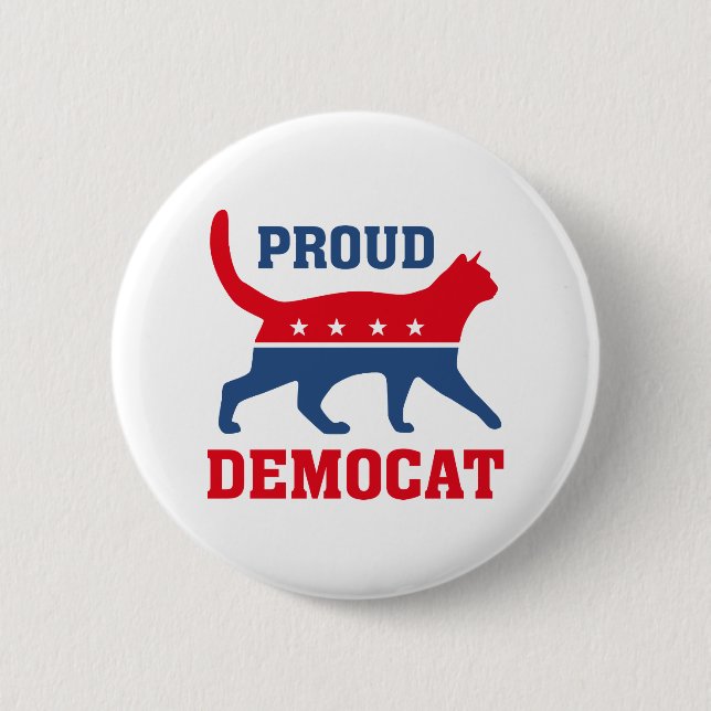 Proud Democat 2 Inch Round Button (Front)