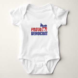 Proud Democrat Donkey Distressed Baby Bodysuit