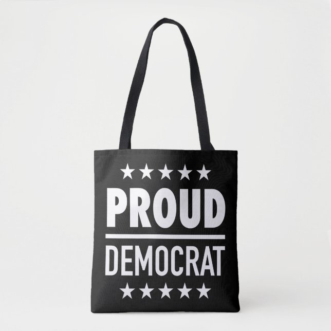 Proud Democrat Tote Bag (Front)