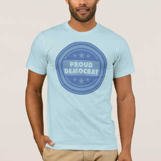 Proud Democrat, Unisex Fit, Short Sleeve Blue Tee