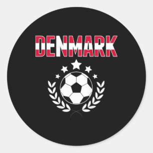 Proud Denmark Soccer Fans Jersey - Support Danish Classic Round Sticker