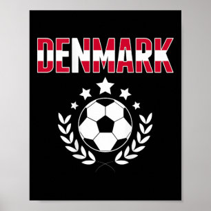 Proud Denmark Soccer Fans Jersey - Support Danish  Poster