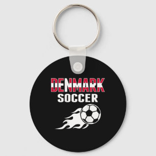Proud Denmark Soccer Lovers Jersey - Danish Footll Keychain