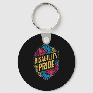 Proud Disabled Happy Disability Pride Month Equali Keychain